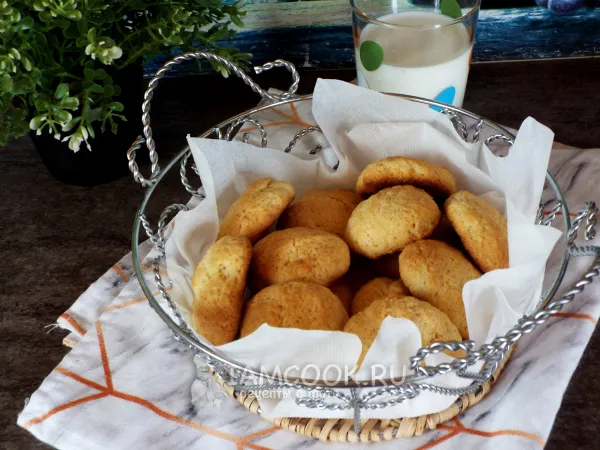 Фото блюда: Песочное печенье на маргарине и сметане (мягкое)