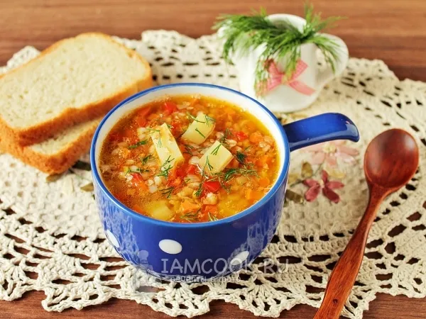 Фото блюда: Суп с гречкой и картошкой