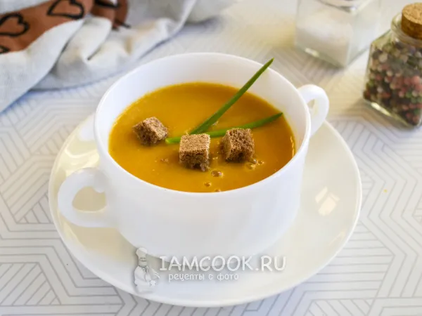 Фото блюда: Постный суп-пюре из тыквы