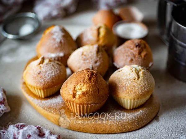 Фото блюда: Кексы на кислом молоке в формочках (силиконовых)