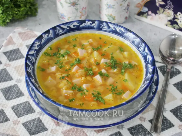 Фото блюда: Гороховый суп с ветчиной