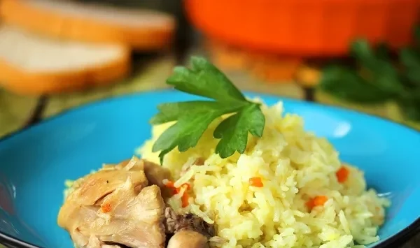 Фото блюда: Курица с рисом и морковью