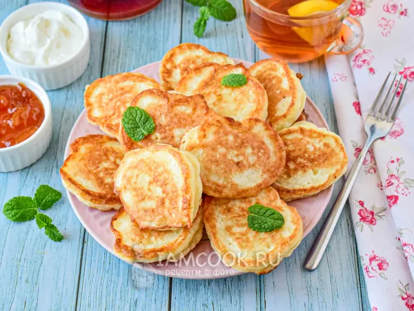 Фото блюда: Оладьи на кефире и молоке с дрожжами