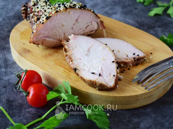 Фото блюда: Филе индейки в медово-соевом маринаде в духовке