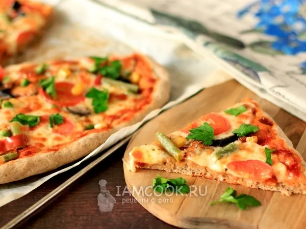Фото блюда: Пицца на пшенично-ржаном тесте