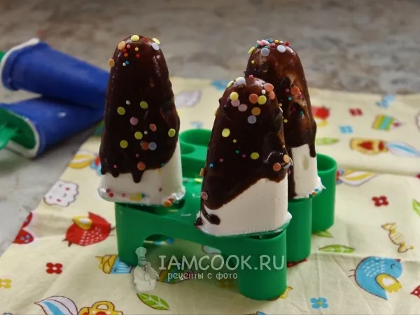 Фото блюда: Мороженое «Эскимо» (из готовой смеси)