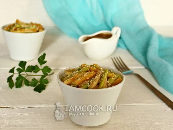 Фото блюда: Салат с сырными блинчиками