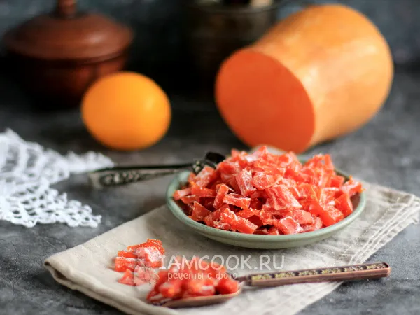 Фото блюда: Цукаты из тыквы с лимоном и мёдом