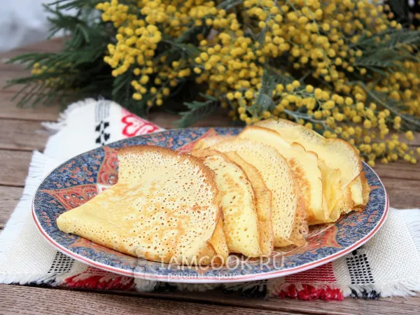 Фото блюда: Блины на кокосовом молоке с рисовой мукой