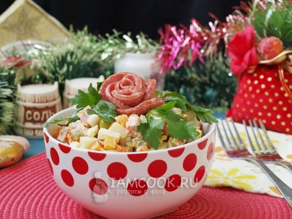 Фото блюда: Салат «Московский» классический