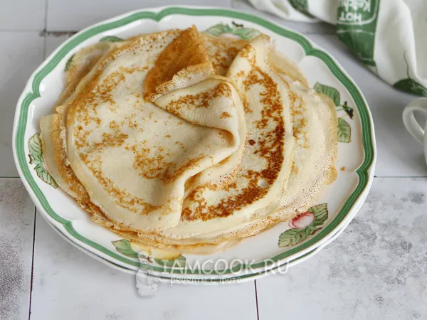 Фото блюда: Блины на картофельном отваре и молоке