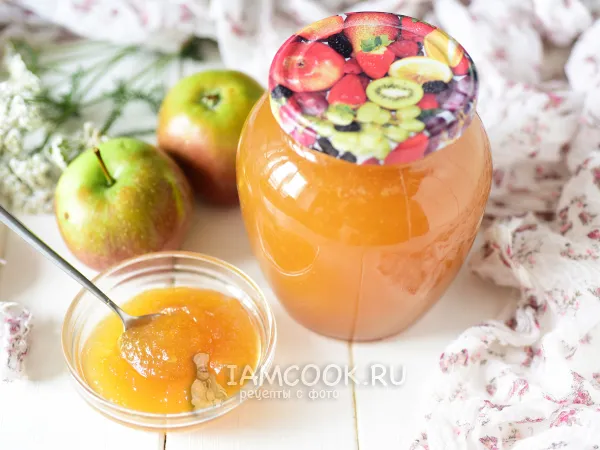 Фото блюда: Джем из яблок и персиков на зиму