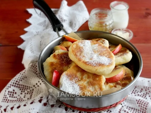 Фото блюда: Пирожки с яблоками на кефире