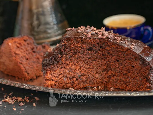 Фото блюда: Шоколадный пирог с какао в духовке