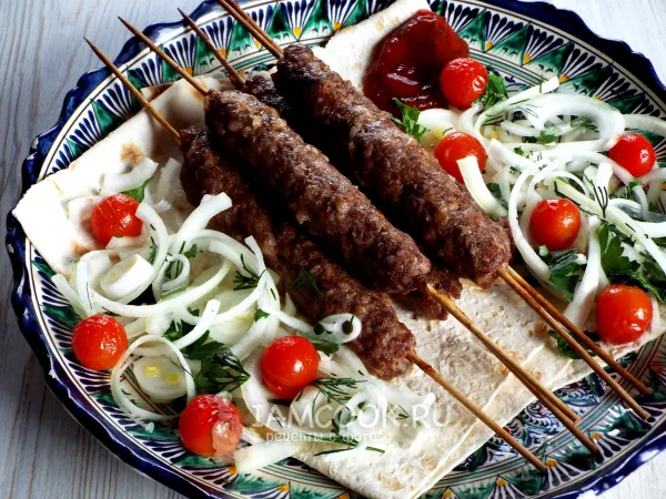 Фото блюда: Люля-кебаб из говядины в духовке