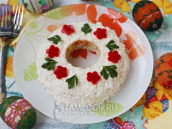 Фото блюда: Салат «Пасхальный венок»