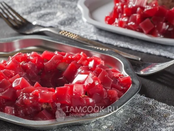 Фото блюда: Салат «Гранатовый браслет» с говядиной