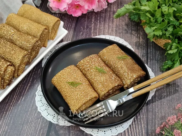 Фото блюда: Блины с рыбой и рисом