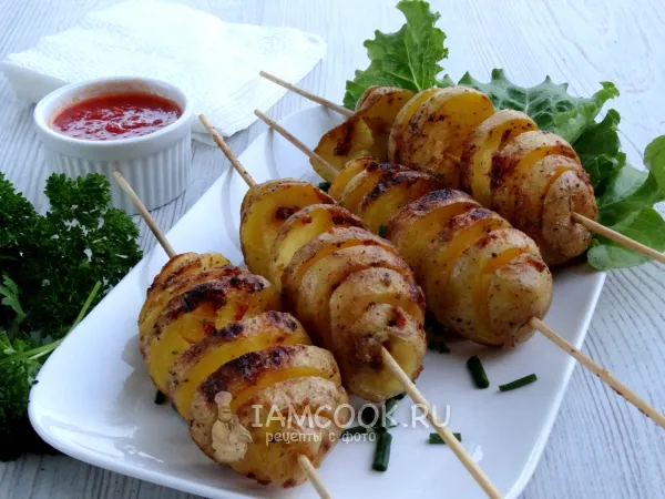 Фото блюда: Картошка спиралью на мангале