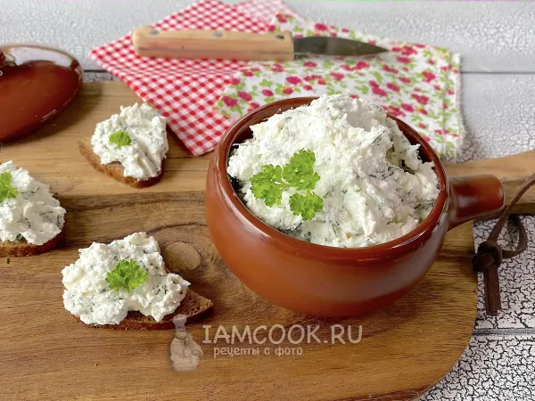 Фото блюда: Творожный сыр с зеленью