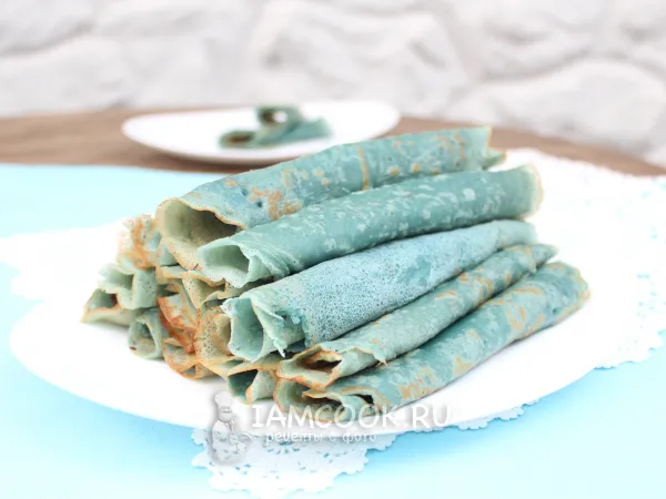 Фото блюда: Голубые блины