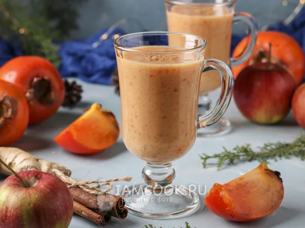 Фото блюда: Смузи с хурмой, яблоками и пряностями