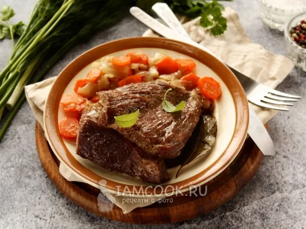 Фото блюда: Тушеные отбивные из говядины