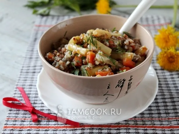Фото блюда: Гречка со стручковой фасолью