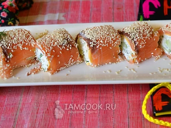 Фото блюда: Рулетики из сёмги