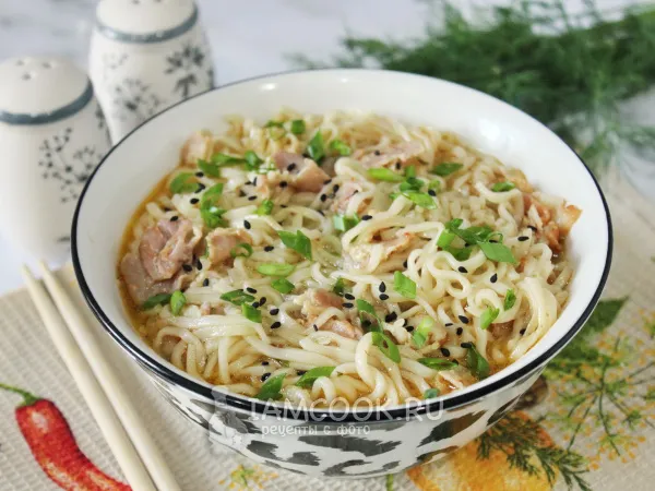 Фото блюда: Рамен с беконом