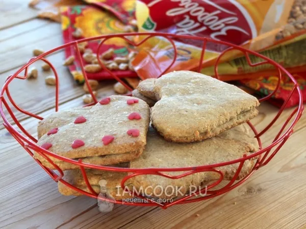 Фото блюда: Печенье «Сердечки» цельнозерновое с начинкой