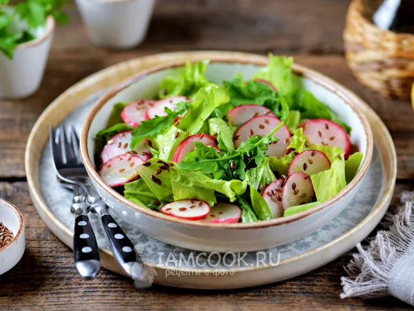 Фото блюда: Салат с рукколой и редисом