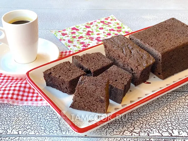 Фото блюда: Шоколадный брауни с бананом в микроволновке ПП