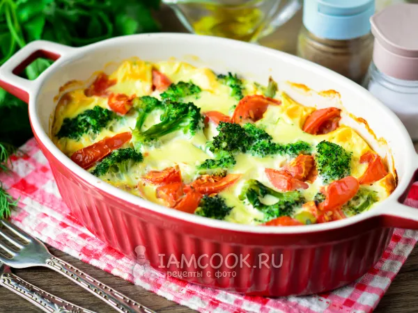 Фото блюда: Запеканка из брокколи с помидорами