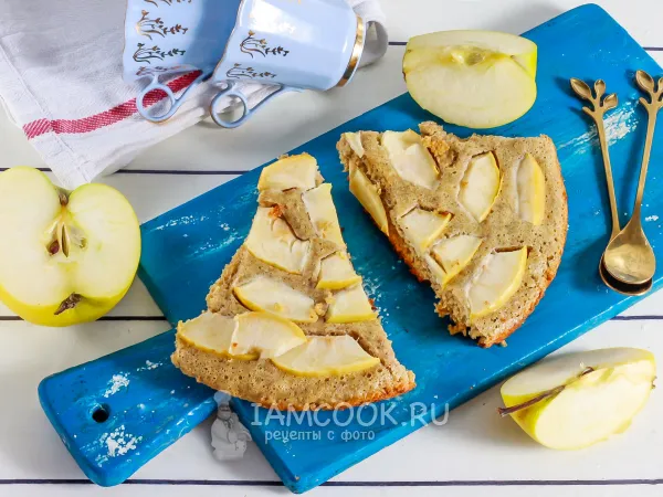 Фото блюда: Диетическая шарлотка с яблоками в мультиварке (ПП)