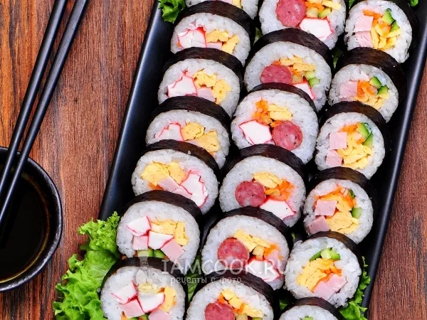 Фото блюда: Кимбап (кимпаб, кимпап)