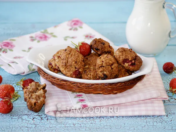 Фото блюда: Овсяное печенье с клубникой