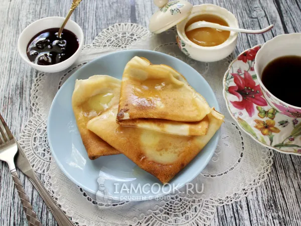 Фото блюда: Заварные блины на молоке с ванильным сахаром