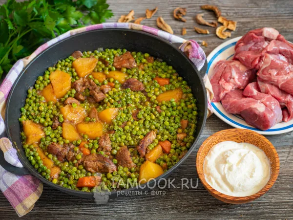 Фото блюда: Баранина с картошкой и грибами