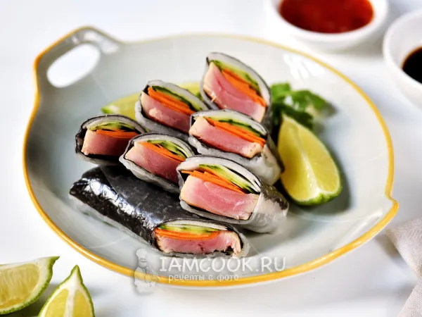 Фото блюда: Спринг-роллы с тунцом