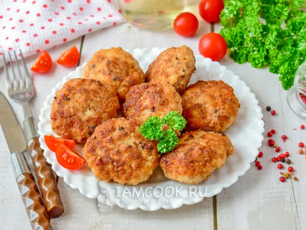 Фото блюда: Котлеты из индейки, курицы и свинины