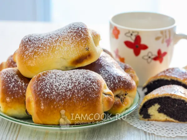 Фото блюда: Булочки-рулетики из дрожжевого теста с маком