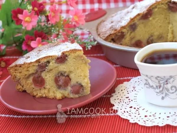 Фото блюда: Пирог с черешней и коньяком