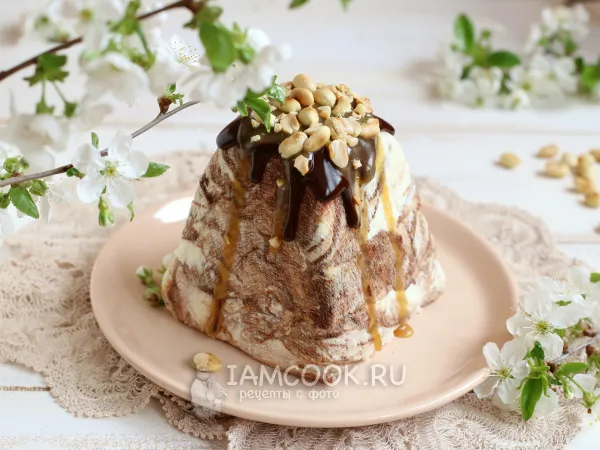 Фото блюда: Творожная пасха «Сникерс»