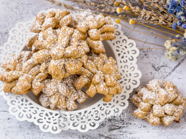 Фото блюда: Печенье «Хризантема» без мясорубки