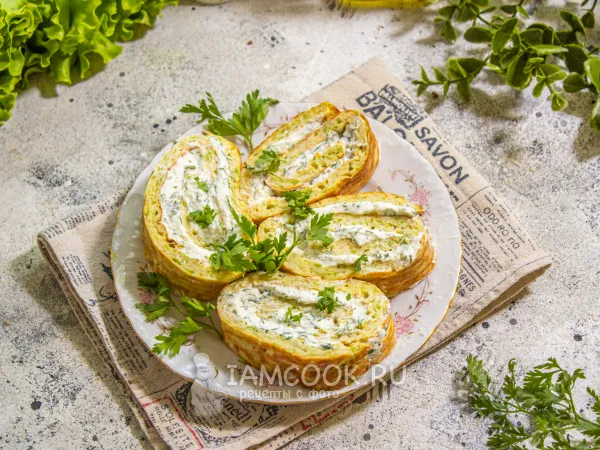 Фото блюда: Кабачковый рулет с рикоттой