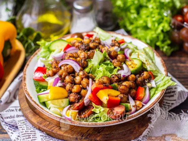 Фото блюда: Салат с запеченным нутом