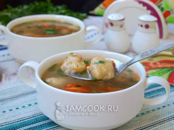 Фото блюда: Гречневый суп с картофельными клецками