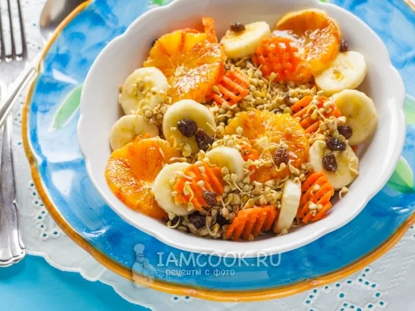 Фото блюда: Салат с проростками гречки