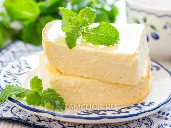 Фото блюда: Творожная запеканка из трех ингредиентов